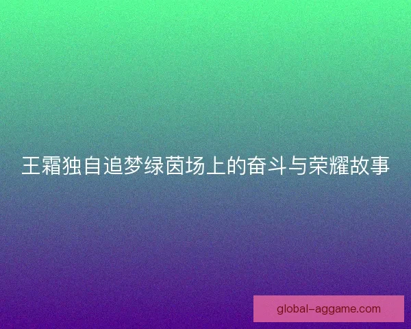 王霜独自追梦绿茵场上的奋斗与荣耀故事